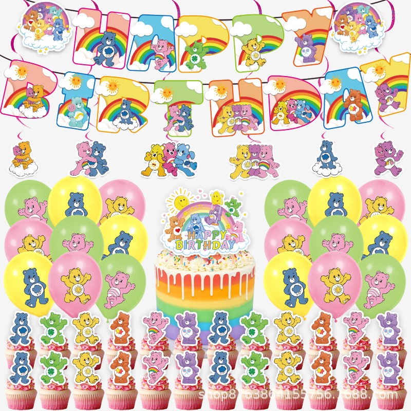 Supply Event - Neue Niedliche Cartoon Care Bears Themen-Geburtstagsdekoration