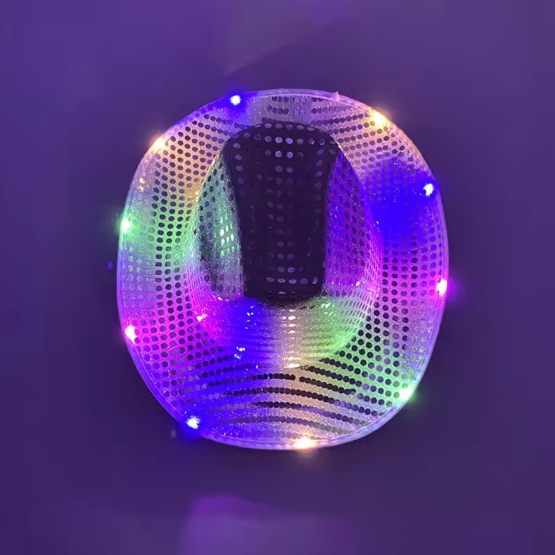 Party Hat Cone - Blinky LED-Licht Cowboy Cowgirl Hut Blinkende