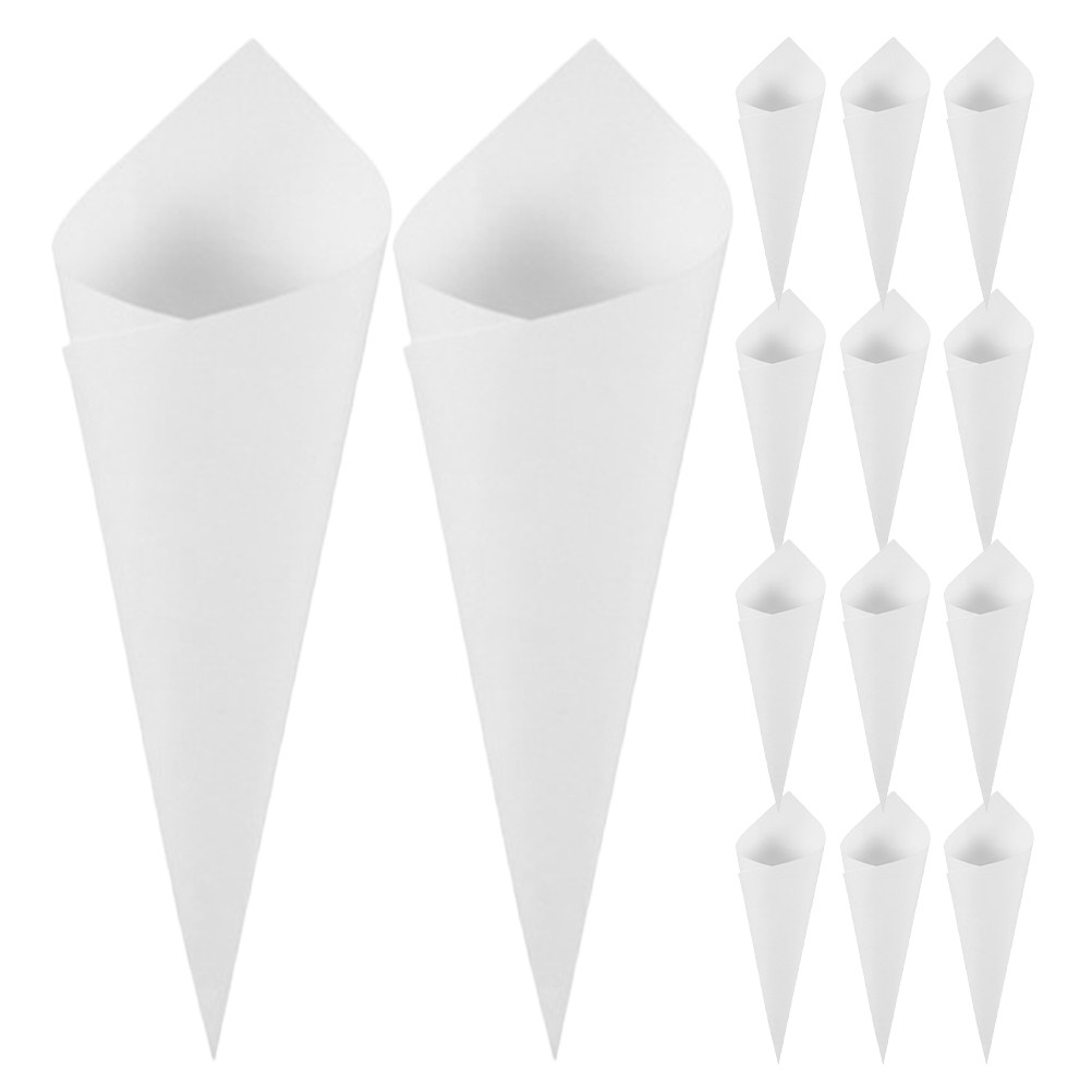 Papercraft Supply Confetti - 60 Stück Kraftpapier-Konfetti-Kegel Elegante Vintage-Hochzeitsparty-Deko Blütenblätter-Bonbonhalter