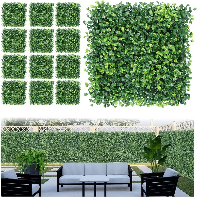 Flower Wall Panel - 1/3/6 Stück Künstliche Pflanzen Graswandpaneel Buchsbaumhecke