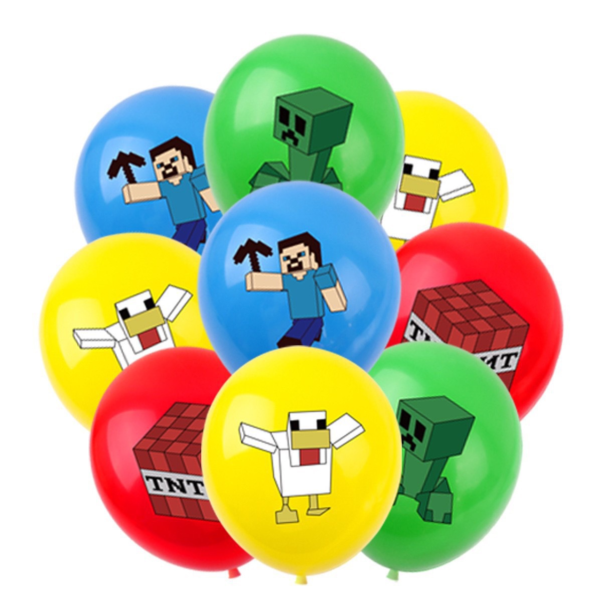 Supply Event - 50/100 Stück Minecraft Pixel-Ballons, Anime-Spiel-Thema, Mehrere