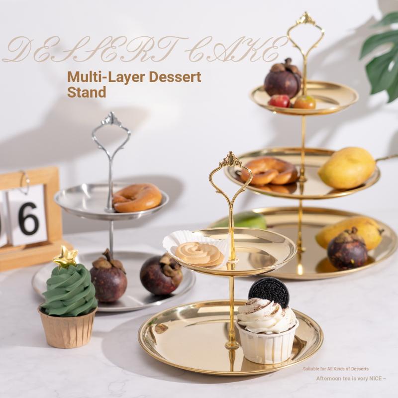 Gold-Silber 2/3-stufiger Kuche – Cupcake Stand Tier Bewertung und Preis